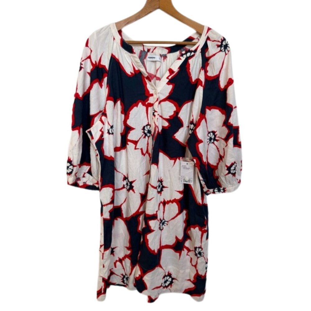 Sonoma Goods For Life Floral Mini Dress XXL Red White Blue